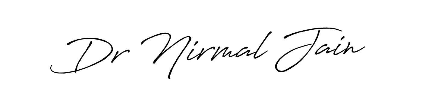 Design your own signature with our free online signature maker. With this signature software, you can create a handwritten (Antro_Vectra_Bolder) signature for name Dr Nirmal Jain. Dr Nirmal Jain signature style 7 images and pictures png