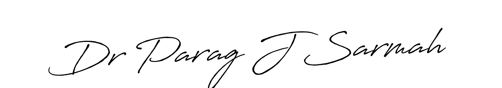 How to make Dr Parag J Sarmah name signature. Use Antro_Vectra_Bolder style for creating short signs online. This is the latest handwritten sign. Dr Parag J Sarmah signature style 7 images and pictures png