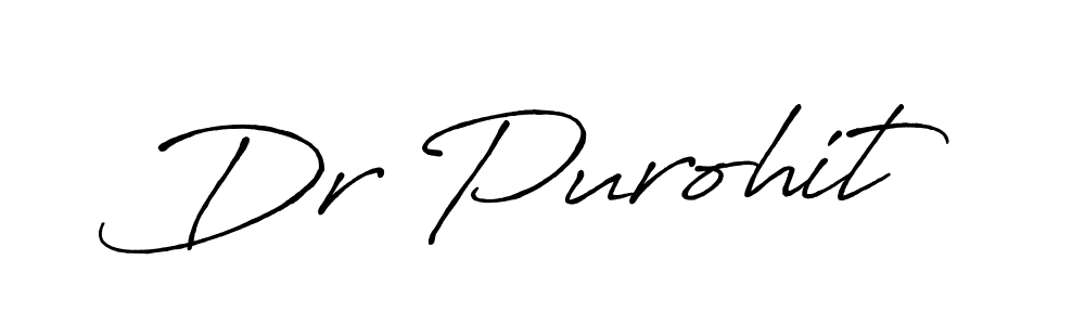 Antro_Vectra_Bolder is a professional signature style that is perfect for those who want to add a touch of class to their signature. It is also a great choice for those who want to make their signature more unique. Get Dr Purohit name to fancy signature for free. Dr Purohit signature style 7 images and pictures png