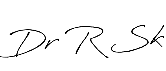 You should practise on your own different ways (Antro_Vectra_Bolder) to write your name (Dr R Sk) in signature. don't let someone else do it for you. Dr R Sk signature style 7 images and pictures png