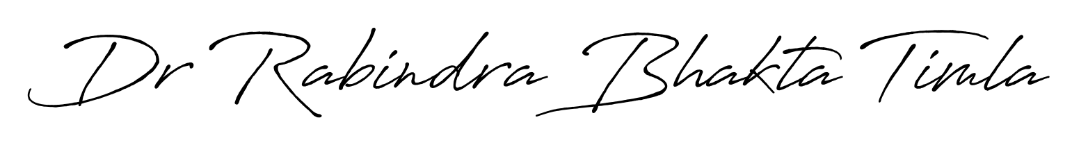 Make a beautiful signature design for name Dr Rabindra Bhakta Timla. With this signature (Antro_Vectra_Bolder) style, you can create a handwritten signature for free. Dr Rabindra Bhakta Timla signature style 7 images and pictures png