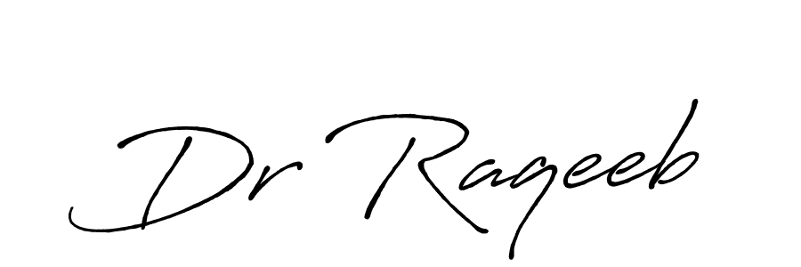 How to make Dr Raqeeb name signature. Use Antro_Vectra_Bolder style for creating short signs online. This is the latest handwritten sign. Dr Raqeeb signature style 7 images and pictures png