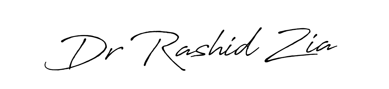 The best way (Antro_Vectra_Bolder) to make a short signature is to pick only two or three words in your name. The name Dr Rashid Zia include a total of six letters. For converting this name. Dr Rashid Zia signature style 7 images and pictures png