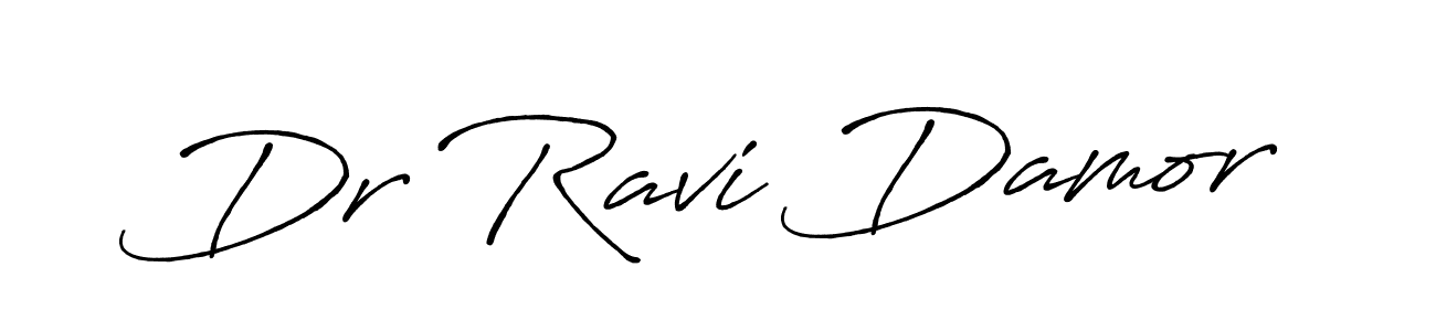 Use a signature maker to create a handwritten signature online. With this signature software, you can design (Antro_Vectra_Bolder) your own signature for name Dr Ravi Damor. Dr Ravi Damor signature style 7 images and pictures png