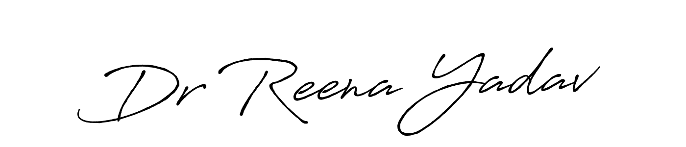 Make a beautiful signature design for name Dr Reena Yadav. With this signature (Antro_Vectra_Bolder) style, you can create a handwritten signature for free. Dr Reena Yadav signature style 7 images and pictures png
