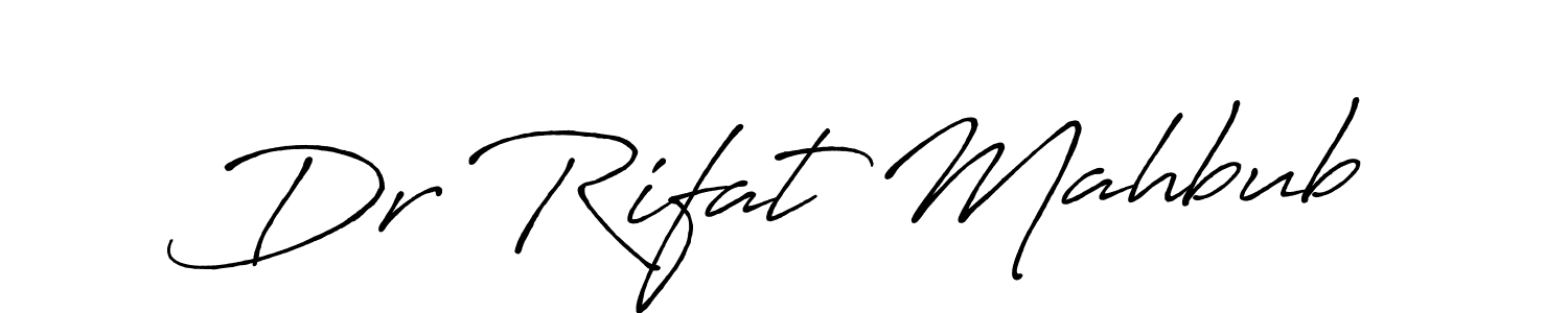 You should practise on your own different ways (Antro_Vectra_Bolder) to write your name (Dr Rifat Mahbub) in signature. don't let someone else do it for you. Dr Rifat Mahbub signature style 7 images and pictures png