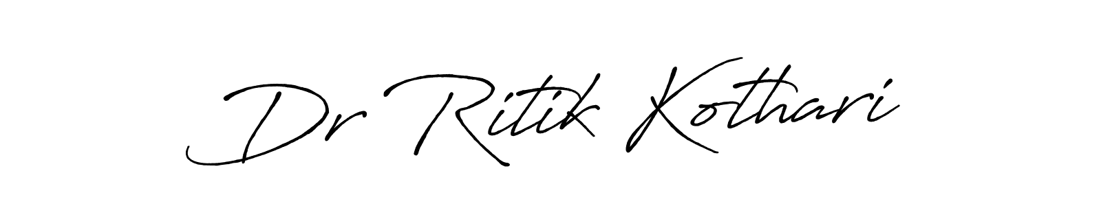 Antro_Vectra_Bolder is a professional signature style that is perfect for those who want to add a touch of class to their signature. It is also a great choice for those who want to make their signature more unique. Get Dr Ritik Kothari name to fancy signature for free. Dr Ritik Kothari signature style 7 images and pictures png
