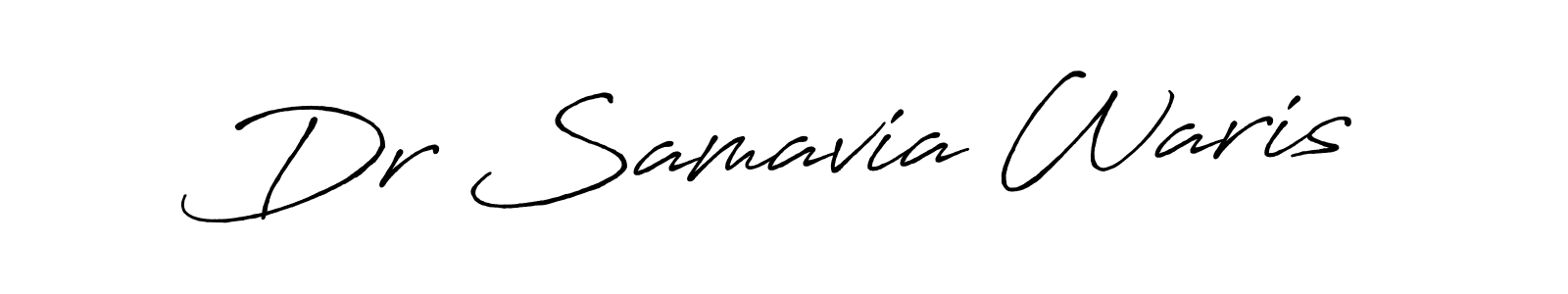 Antro_Vectra_Bolder is a professional signature style that is perfect for those who want to add a touch of class to their signature. It is also a great choice for those who want to make their signature more unique. Get Dr Samavia Waris name to fancy signature for free. Dr Samavia Waris signature style 7 images and pictures png