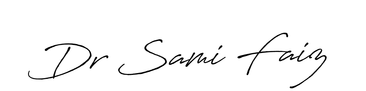 Make a beautiful signature design for name Dr Sami Faiz. With this signature (Antro_Vectra_Bolder) style, you can create a handwritten signature for free. Dr Sami Faiz signature style 7 images and pictures png