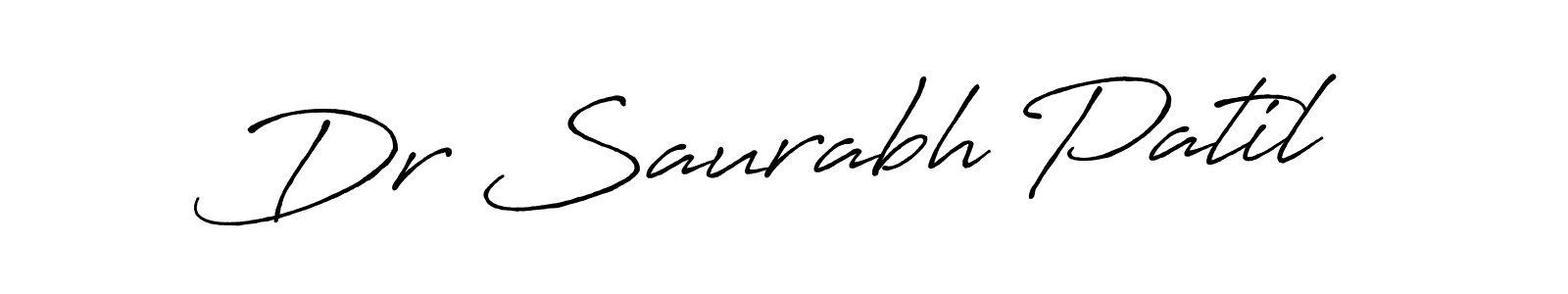 How to make Dr Saurabh Patil name signature. Use Antro_Vectra_Bolder style for creating short signs online. This is the latest handwritten sign. Dr Saurabh Patil signature style 7 images and pictures png