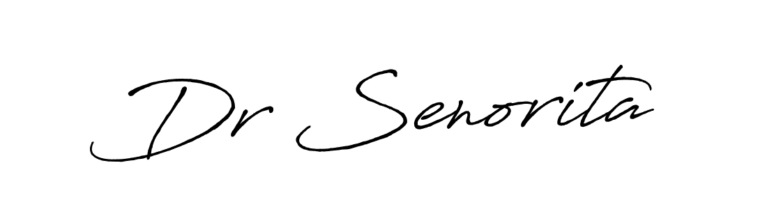 Design your own signature with our free online signature maker. With this signature software, you can create a handwritten (Antro_Vectra_Bolder) signature for name Dr Senorita. Dr Senorita signature style 7 images and pictures png