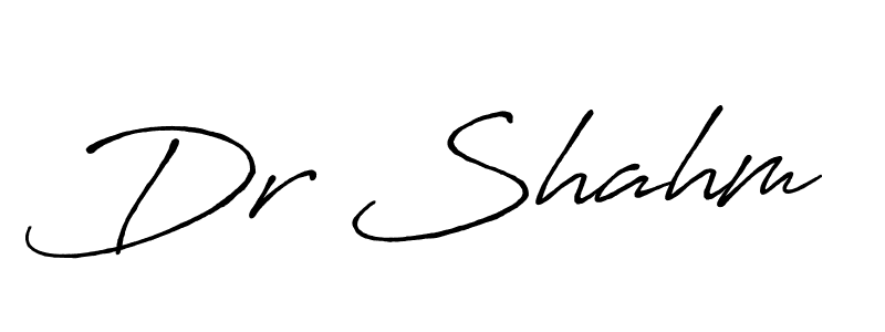 Create a beautiful signature design for name Dr Shahm. With this signature (Antro_Vectra_Bolder) fonts, you can make a handwritten signature for free. Dr Shahm signature style 7 images and pictures png