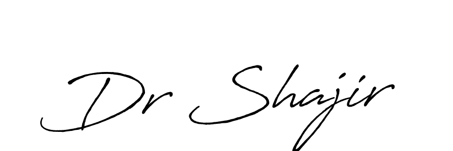 The best way (Antro_Vectra_Bolder) to make a short signature is to pick only two or three words in your name. The name Dr Shajir include a total of six letters. For converting this name. Dr Shajir signature style 7 images and pictures png