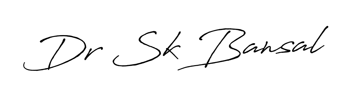 Create a beautiful signature design for name Dr Sk Bansal. With this signature (Antro_Vectra_Bolder) fonts, you can make a handwritten signature for free. Dr Sk Bansal signature style 7 images and pictures png