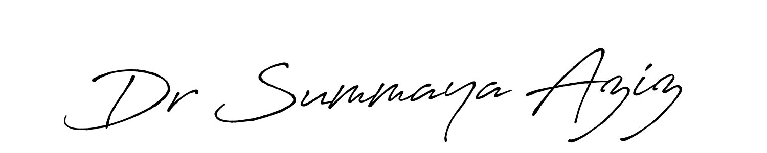 Also we have Dr Summaya Aziz name is the best signature style. Create professional handwritten signature collection using Antro_Vectra_Bolder autograph style. Dr Summaya Aziz signature style 7 images and pictures png