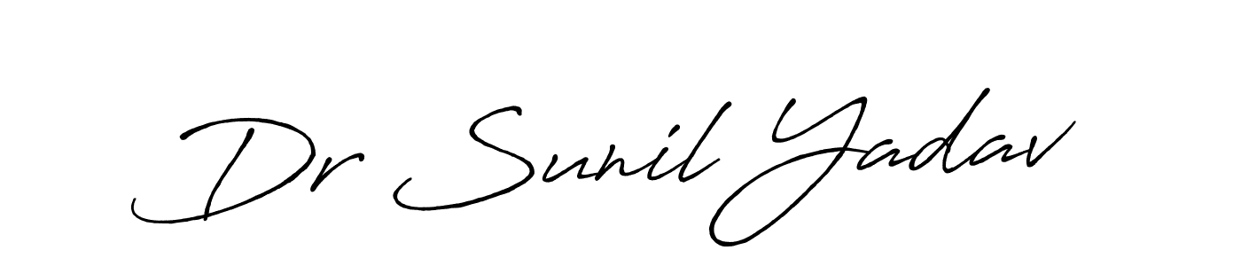 Dr Sunil Yadav stylish signature style. Best Handwritten Sign (Antro_Vectra_Bolder) for my name. Handwritten Signature Collection Ideas for my name Dr Sunil Yadav. Dr Sunil Yadav signature style 7 images and pictures png