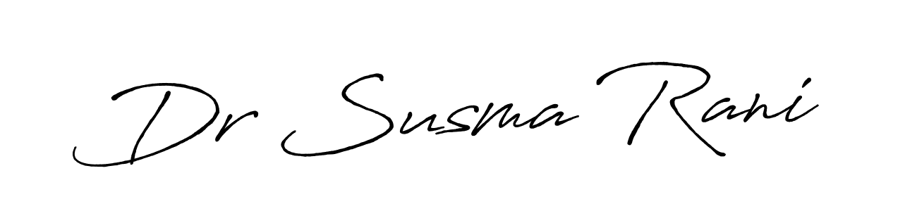 Create a beautiful signature design for name Dr Susma Rani. With this signature (Antro_Vectra_Bolder) fonts, you can make a handwritten signature for free. Dr Susma Rani signature style 7 images and pictures png
