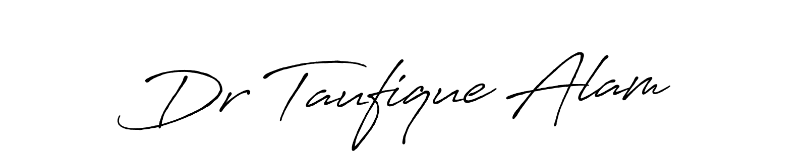 The best way (Antro_Vectra_Bolder) to make a short signature is to pick only two or three words in your name. The name Dr Taufique Alam include a total of six letters. For converting this name. Dr Taufique Alam signature style 7 images and pictures png