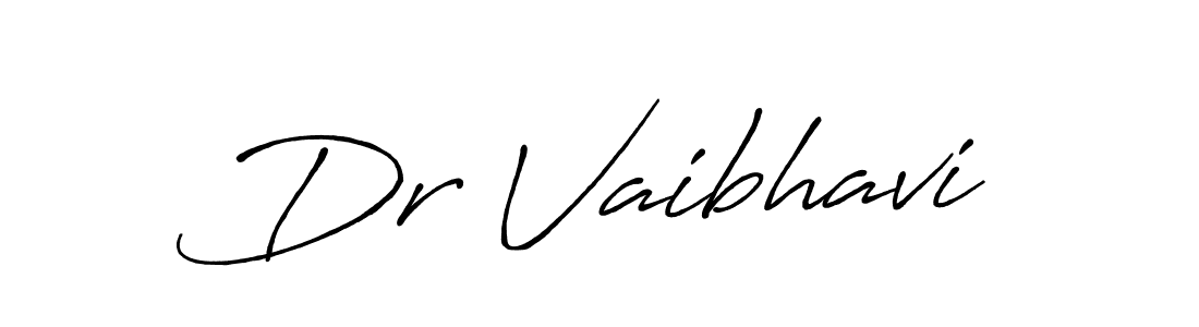 Create a beautiful signature design for name Dr Vaibhavi. With this signature (Antro_Vectra_Bolder) fonts, you can make a handwritten signature for free. Dr Vaibhavi signature style 7 images and pictures png