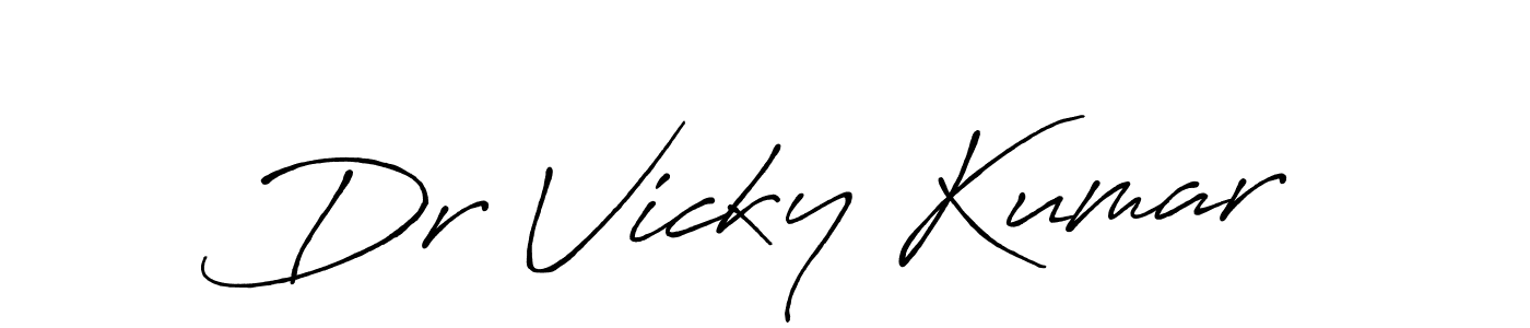 Also we have Dr Vicky Kumar name is the best signature style. Create professional handwritten signature collection using Antro_Vectra_Bolder autograph style. Dr Vicky Kumar signature style 7 images and pictures png