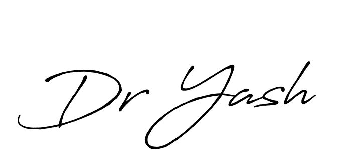 Design your own signature with our free online signature maker. With this signature software, you can create a handwritten (Antro_Vectra_Bolder) signature for name Dr Yash. Dr Yash signature style 7 images and pictures png