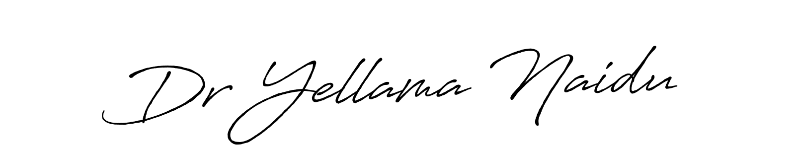 How to make Dr Yellama Naidu name signature. Use Antro_Vectra_Bolder style for creating short signs online. This is the latest handwritten sign. Dr Yellama Naidu signature style 7 images and pictures png