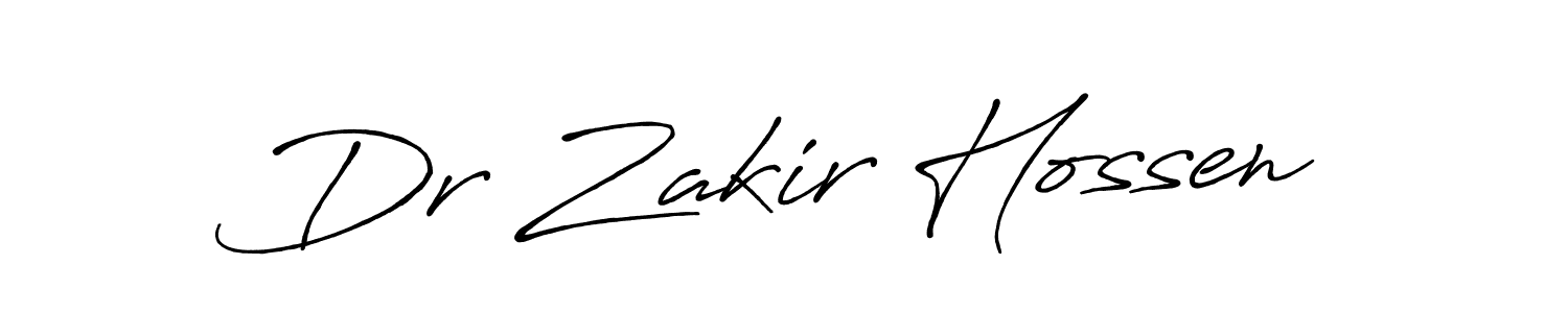 Create a beautiful signature design for name Dr Zakir Hossen. With this signature (Antro_Vectra_Bolder) fonts, you can make a handwritten signature for free. Dr Zakir Hossen signature style 7 images and pictures png