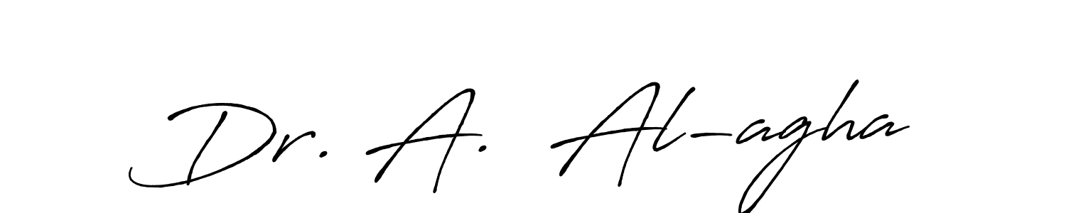Design your own signature with our free online signature maker. With this signature software, you can create a handwritten (Antro_Vectra_Bolder) signature for name Dr. A.  Al-agha. Dr. A.  Al-agha signature style 7 images and pictures png