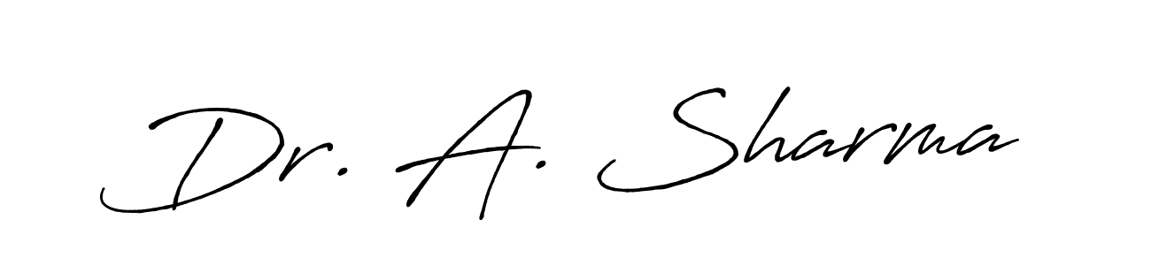 Create a beautiful signature design for name Dr. A. Sharma. With this signature (Antro_Vectra_Bolder) fonts, you can make a handwritten signature for free. Dr. A. Sharma signature style 7 images and pictures png