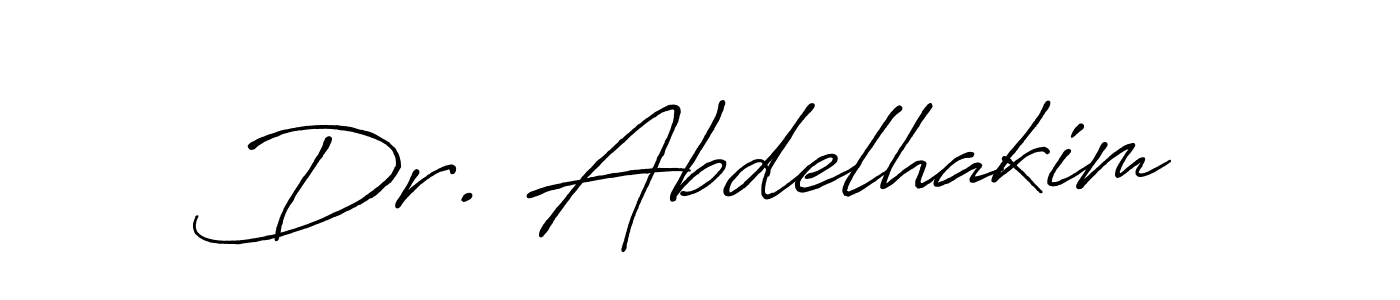 Antro_Vectra_Bolder is a professional signature style that is perfect for those who want to add a touch of class to their signature. It is also a great choice for those who want to make their signature more unique. Get Dr. Abdelhakim name to fancy signature for free. Dr. Abdelhakim signature style 7 images and pictures png