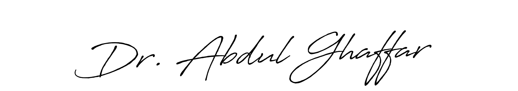 Use a signature maker to create a handwritten signature online. With this signature software, you can design (Antro_Vectra_Bolder) your own signature for name Dr. Abdul Ghaffar. Dr. Abdul Ghaffar signature style 7 images and pictures png