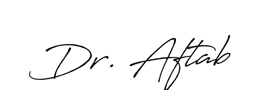 How to make Dr. Aftab signature? Antro_Vectra_Bolder is a professional autograph style. Create handwritten signature for Dr. Aftab name. Dr. Aftab signature style 7 images and pictures png