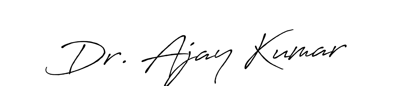 The best way (Antro_Vectra_Bolder) to make a short signature is to pick only two or three words in your name. The name Dr. Ajay Kumar include a total of six letters. For converting this name. Dr. Ajay Kumar signature style 7 images and pictures png