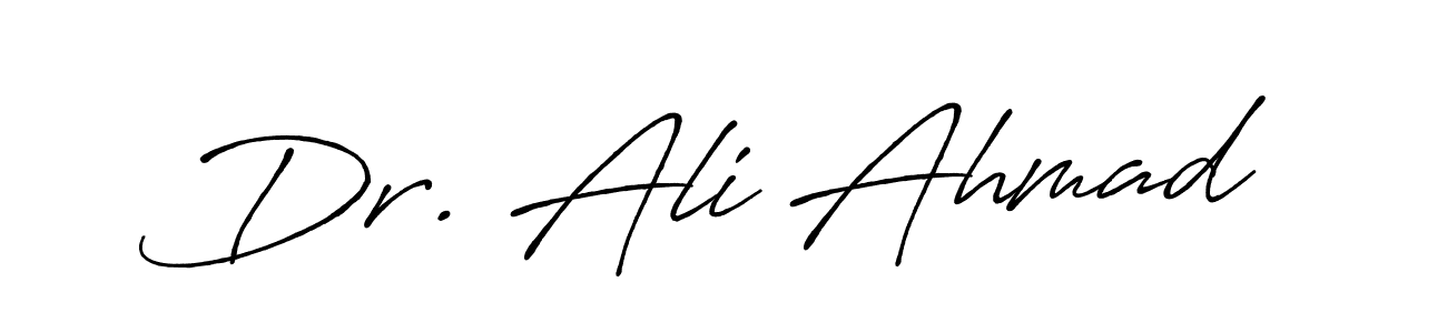 You should practise on your own different ways (Antro_Vectra_Bolder) to write your name (Dr. Ali Ahmad) in signature. don't let someone else do it for you. Dr. Ali Ahmad signature style 7 images and pictures png