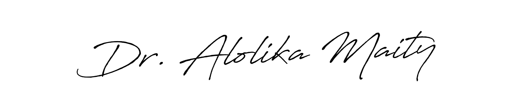 It looks lik you need a new signature style for name Dr. Alolika Maity. Design unique handwritten (Antro_Vectra_Bolder) signature with our free signature maker in just a few clicks. Dr. Alolika Maity signature style 7 images and pictures png