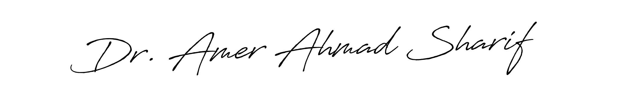 Antro_Vectra_Bolder is a professional signature style that is perfect for those who want to add a touch of class to their signature. It is also a great choice for those who want to make their signature more unique. Get Dr. Amer Ahmad Sharif name to fancy signature for free. Dr. Amer Ahmad Sharif signature style 7 images and pictures png