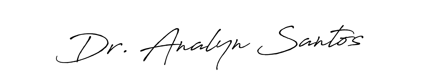 The best way (Antro_Vectra_Bolder) to make a short signature is to pick only two or three words in your name. The name Dr. Analyn Santos include a total of six letters. For converting this name. Dr. Analyn Santos signature style 7 images and pictures png