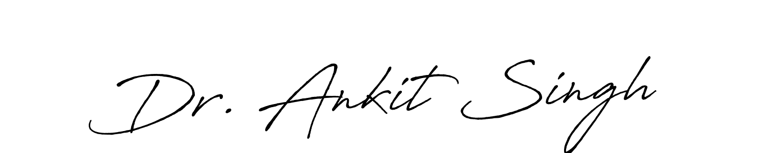 Make a beautiful signature design for name Dr. Ankit Singh. With this signature (Antro_Vectra_Bolder) style, you can create a handwritten signature for free. Dr. Ankit Singh signature style 7 images and pictures png