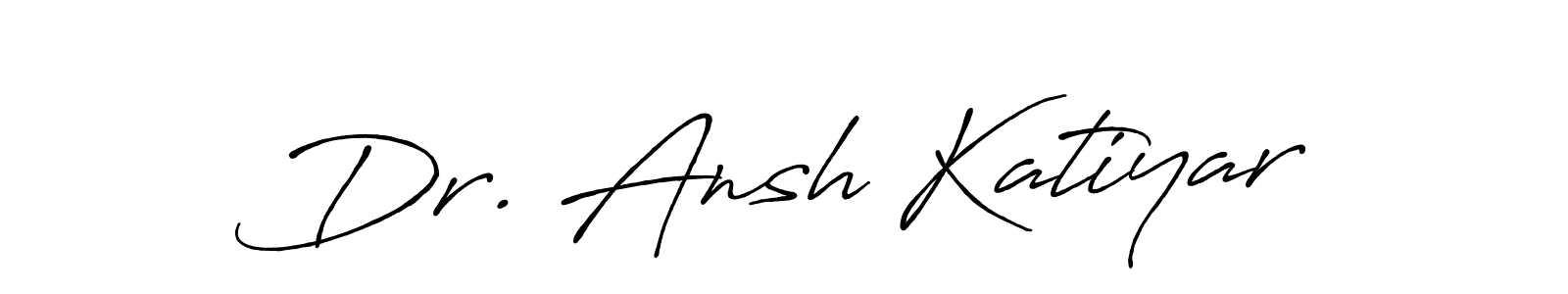 Design your own signature with our free online signature maker. With this signature software, you can create a handwritten (Antro_Vectra_Bolder) signature for name Dr. Ansh Katiyar. Dr. Ansh Katiyar signature style 7 images and pictures png