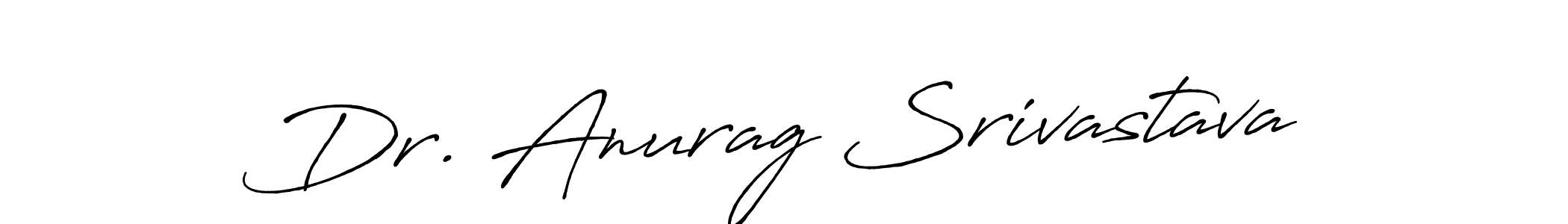 Create a beautiful signature design for name Dr. Anurag Srivastava. With this signature (Antro_Vectra_Bolder) fonts, you can make a handwritten signature for free. Dr. Anurag Srivastava signature style 7 images and pictures png