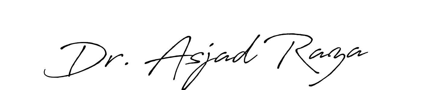 How to make Dr. Asjad Raza name signature. Use Antro_Vectra_Bolder style for creating short signs online. This is the latest handwritten sign. Dr. Asjad Raza signature style 7 images and pictures png