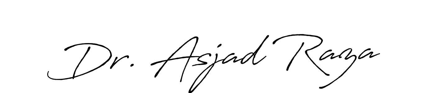 Antro_Vectra_Bolder is a professional signature style that is perfect for those who want to add a touch of class to their signature. It is also a great choice for those who want to make their signature more unique. Get Dr. Asjad Raza name to fancy signature for free. Dr. Asjad Raza signature style 7 images and pictures png