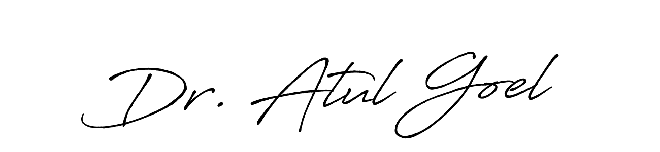 Design your own signature with our free online signature maker. With this signature software, you can create a handwritten (Antro_Vectra_Bolder) signature for name Dr. Atul Goel. Dr. Atul Goel signature style 7 images and pictures png