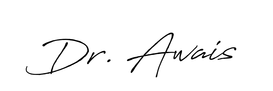 How to make Dr. Awais name signature. Use Antro_Vectra_Bolder style for creating short signs online. This is the latest handwritten sign. Dr. Awais signature style 7 images and pictures png