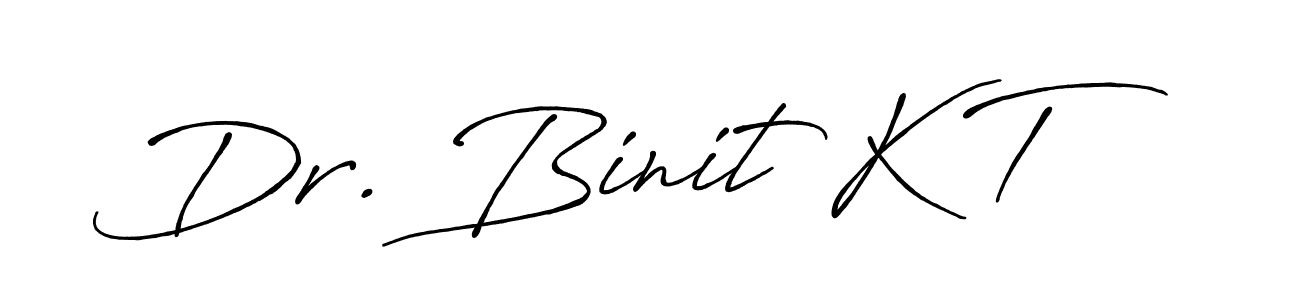 Dr. Binit K T stylish signature style. Best Handwritten Sign (Antro_Vectra_Bolder) for my name. Handwritten Signature Collection Ideas for my name Dr. Binit K T. Dr. Binit K T signature style 7 images and pictures png