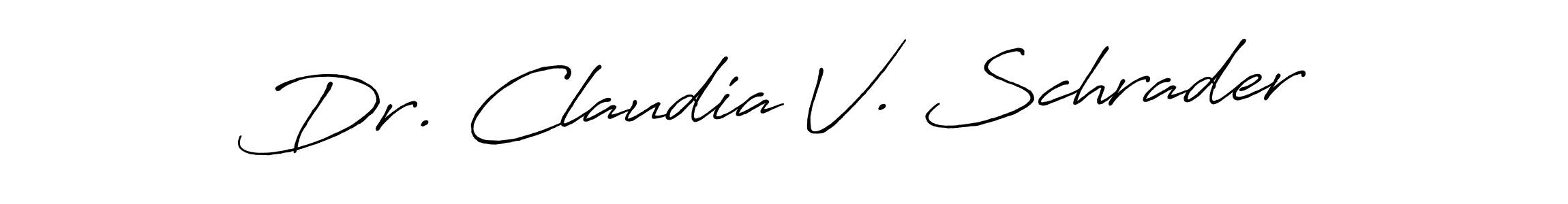 Similarly Antro_Vectra_Bolder is the best handwritten signature design. Signature creator online .You can use it as an online autograph creator for name Dr. Claudia V. Schrader. Dr. Claudia V. Schrader signature style 7 images and pictures png