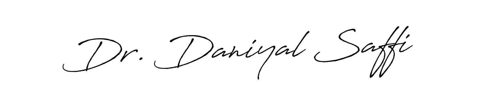 How to make Dr. Daniyal Saffi name signature. Use Antro_Vectra_Bolder style for creating short signs online. This is the latest handwritten sign. Dr. Daniyal Saffi signature style 7 images and pictures png