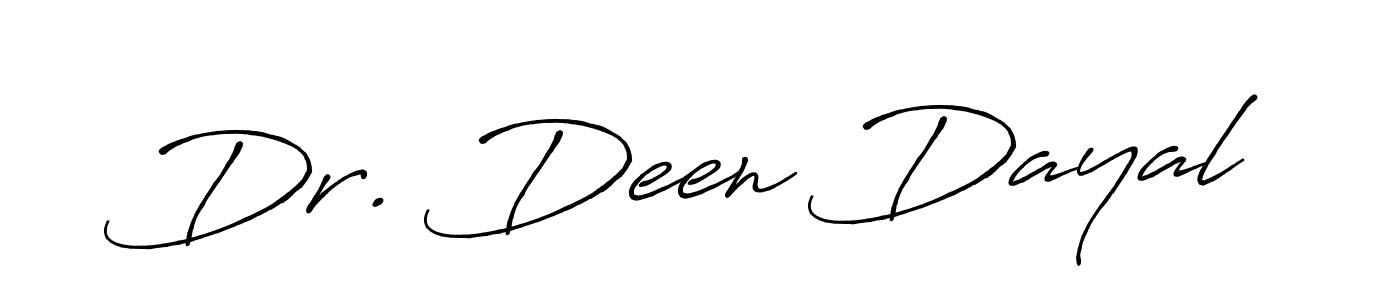 Make a beautiful signature design for name Dr. Deen Dayal. With this signature (Antro_Vectra_Bolder) style, you can create a handwritten signature for free. Dr. Deen Dayal signature style 7 images and pictures png