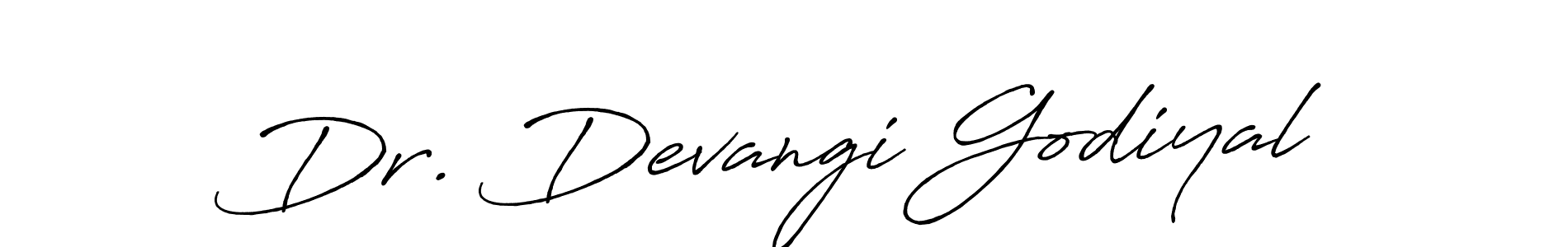 You should practise on your own different ways (Antro_Vectra_Bolder) to write your name (Dr. Devangi Godiyal) in signature. don't let someone else do it for you. Dr. Devangi Godiyal signature style 7 images and pictures png