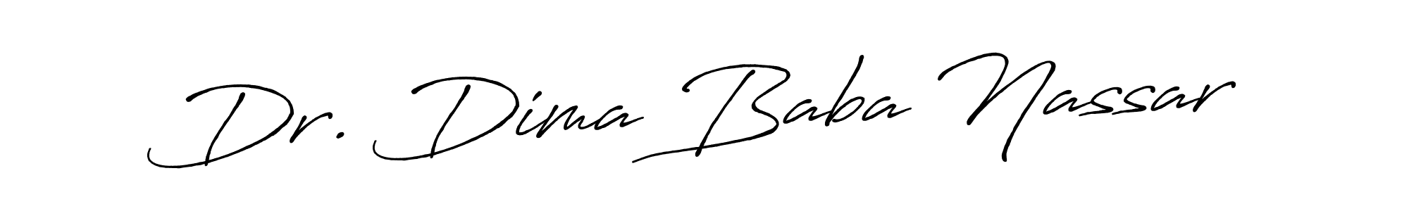 Dr. Dima Baba Nassar stylish signature style. Best Handwritten Sign (Antro_Vectra_Bolder) for my name. Handwritten Signature Collection Ideas for my name Dr. Dima Baba Nassar. Dr. Dima Baba Nassar signature style 7 images and pictures png